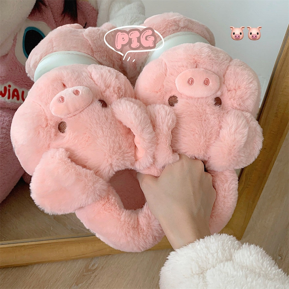 Fashionable And Comfortable Soft Bottom Autumn And Winter Girl's Heart Pig Soft Bottom Confinement Shoes
