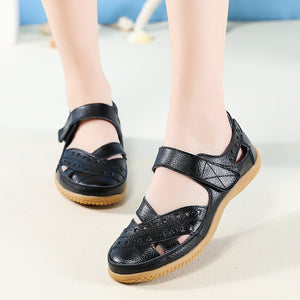 Women's Hollow Hole Leather Casual Sandals Women's Hollow Hole Leather Casual Sandals
