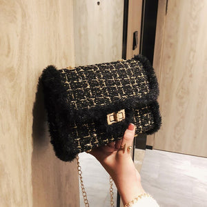 Fashion One Shoulder Printed Plaid Crossbody Bag Fashion One Shoulder Printed Plaid Crossbody Bag