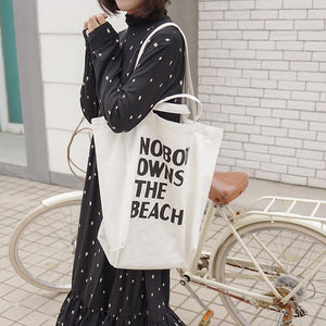 Simple letter single shoulder canvas bag female student Simple letter single shoulder canvas bag female student