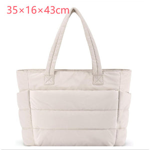 Women's Cotton Handbag Large Zipper Travel Essential Women's Cotton Handbag Large Zipper Travel Essential