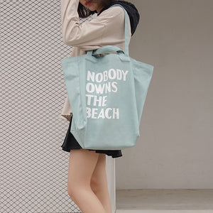 Simple letter single shoulder canvas bag female student Simple letter single shoulder canvas bag female student