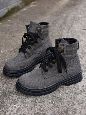 Plus Size Platform Martin Boots Female Lace Up Casual Ankle Boots Plus Size Platform Martin Boots Female Lace Up Casual Ankle Boots
