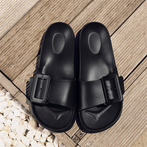 Women's Solid Buckle Bathroom Slippers Women's Solid Buckle Bathroom Slippers