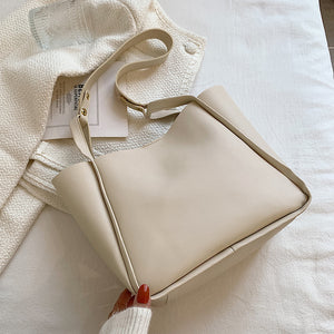 Simple Large Bag Soft Leather Large Capacity One-shoulder Portable Tote Bag Simple Large Bag Soft Leather Large Capacity One-shoulder Portable Tote Bag