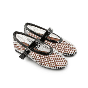 Mary Jane Mesh Ankle Buckle Ballet Flat Sandals Mary Jane Mesh Ankle Buckle Ballet Flat Sandals