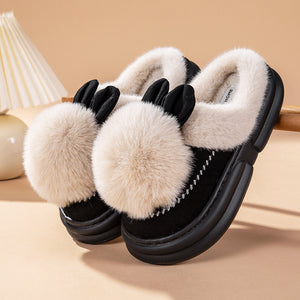Thick Bottom Fleece-lined Warm Can Be Outdoor Fur Slippers Thick Bottom Fleece-lined Warm Can Be Outdoor Fur Slippers