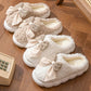 Women's Cozy Bow Fur Slippers