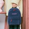 Polar fleece embroidered backpack