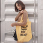 Simple letter single shoulder canvas bag female student