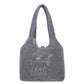 Corduroy embroidered shoulder bag