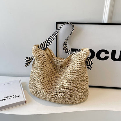 Summer Large Capacity Straw Women's Seaside Vacation Commuter Shoulder Bag