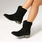 Short Boots Round Toe Foreign Trade Suede Tassel Women's Shoes