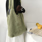 Corduroy embroidered shoulder bag