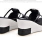 Women's PU Rhinestone Wedge Platform Slippers