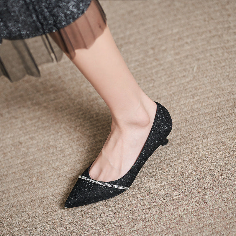 French Style Sequined High Heels Dress