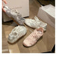 Ballet Style Sweet Girl Round Head Satin Sports Board Shoes