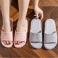 Unisex Summer Indoor Slippers – Non-Slip Rhombus Striped Bathroom Shoes