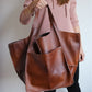 Simple Large Bag Soft Leather Large Capacity One-shoulder Portable Tote Bag