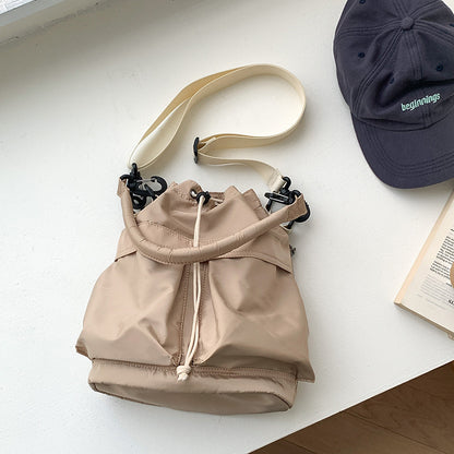 High-grade Portable Drawstring Shoulder Messenger Bag