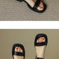 Women's Summer Flat Soft Sole Leather French Retro Platform Sandals