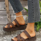 Platform Slippers Women's Cross Sandals