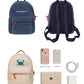 Polar fleece embroidered backpack
