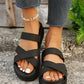 Platform Slippers Women's Cross Sandals