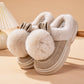 Thick Bottom Fleece-lined Warm Can Be Outdoor Fur Slippers