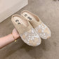 Toe Box For Outdoors Low Heel Flat Slip-on Lofter Hollow Sandals