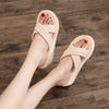 Women's Fashion Cross Thick Wedge-heel Slippers