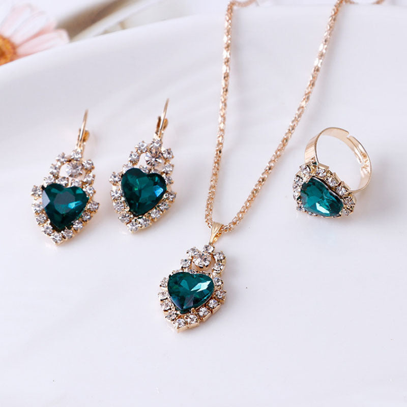  Water Drop Rhinestone Jewelry Set – Elegance That Shines! 