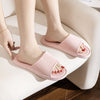 Unisex Summer Indoor Slippers – Non-Slip Rhombus Striped Bathroom Shoes