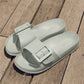 Women's Solid Buckle Bathroom Slippers