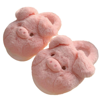 Fashionable And Comfortable Soft Bottom Autumn And Winter Girl's Heart Pig Soft Bottom Confinement Shoes