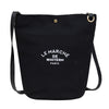 Canvas Minimalism Shoulder Messenger Bag Personality Printed Bucket Bag
