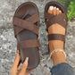 Platform Slippers Women's Cross Sandals