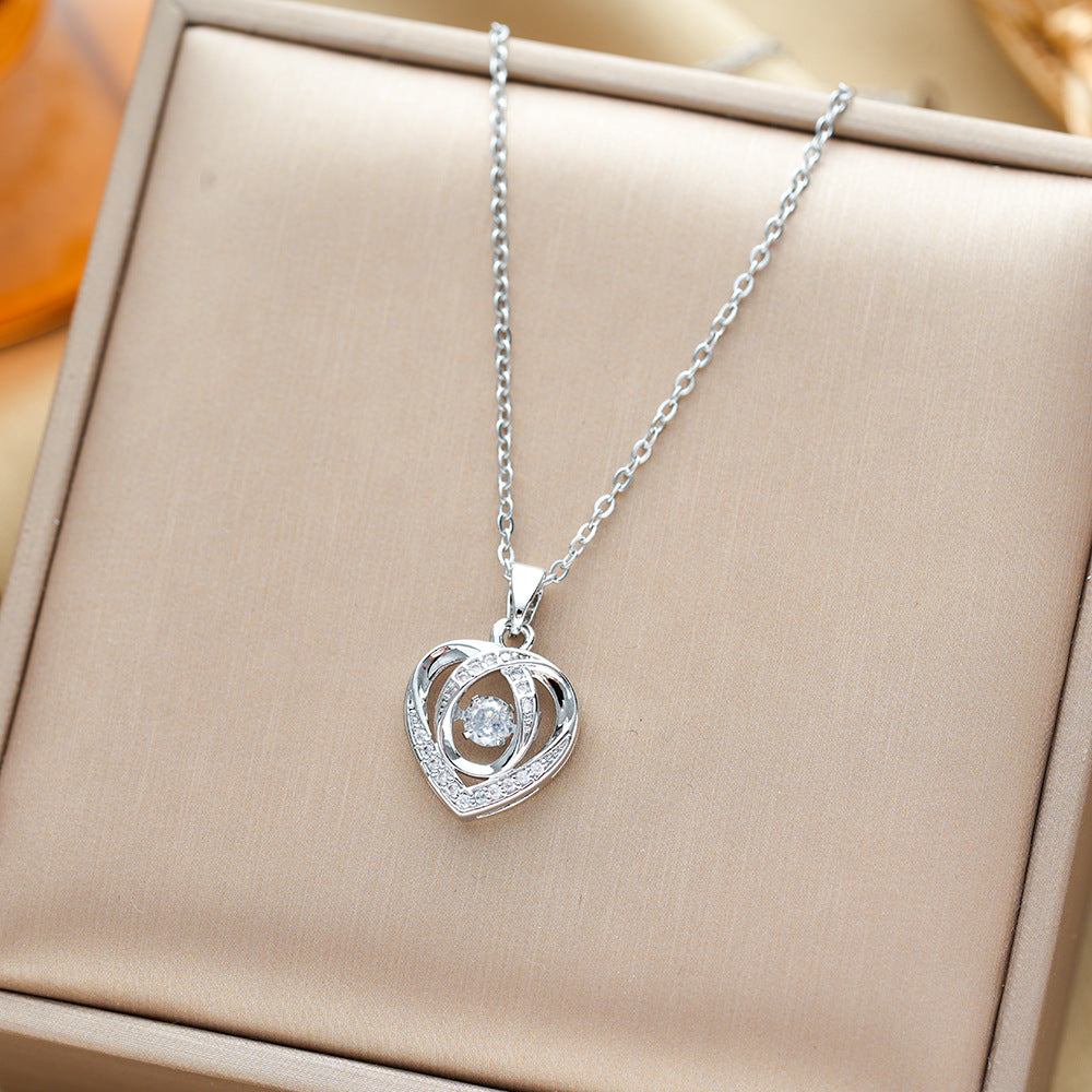 Sparkling Love Heart Necklace